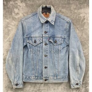 VTG Levi's Mens Trucker Jacket Size 34 Made In‎ USA Denim Type 3 70505-0213
